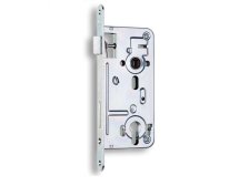 Zámek zadlabací K 102 PP vložka 90/80 backset (dorn) 50 mm čelo 22 mm P-L bílý zinek
