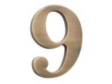 Číslice "9" výška 5 cm zlatá olv