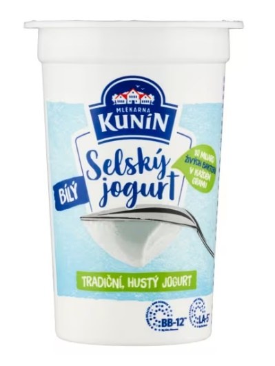 Jogurt selský bílý 200 g KUNÍN - Delikatesy, dárky Ostatní delikatesy