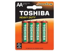 Baterie zinko-uhlíková AA R6KG SP-4PEW TOSHIBA HEAVY DUTY (balení 4 ks)