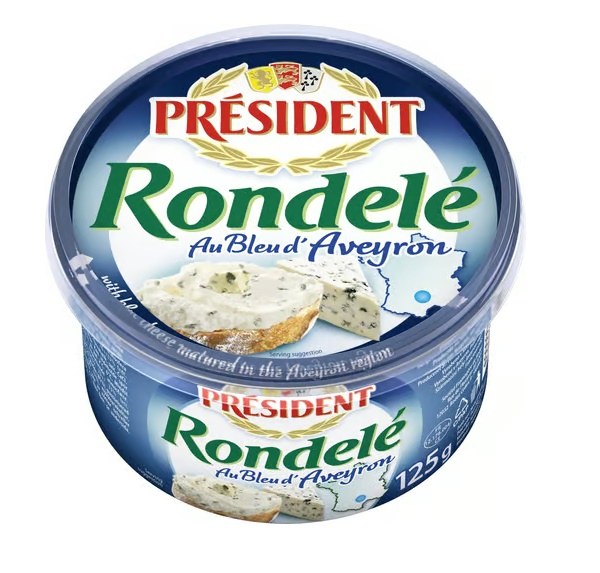 Sýr Rondelé Au Bleud´ Aveyron 100 g PRÉSIDENT (LE55985) - Delikatesy, dárky Ostatní delikatesy