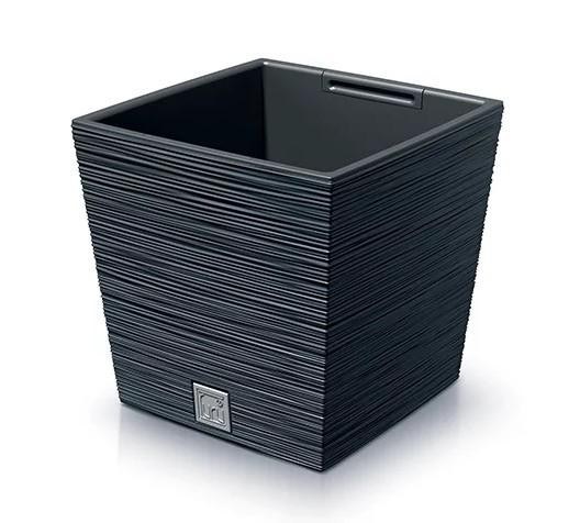Květináč Furu Square Low, antracit, vel. 30 cm, Prosperplast Květináč Furu Square Low, antracit, vel. 30 cm, Prosperplast - Vybavení pro dům a domácnost Nábytek zahradní, květináče, truhlíky