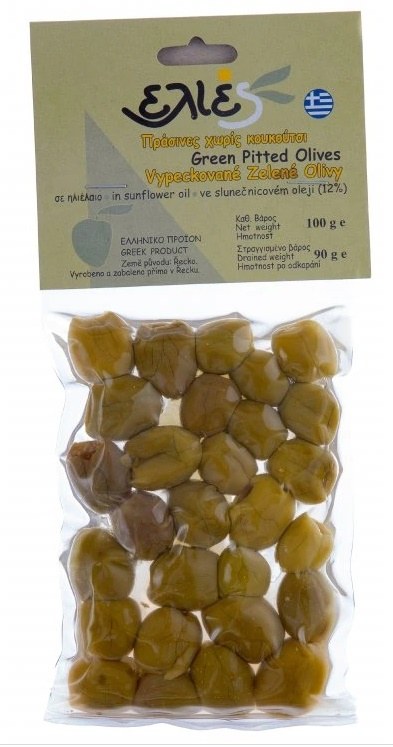 Olivy zelené bez pecky 100 g ILIDA Olivy zelené bez pecky 100 g ILIDA - Delikatesy, dárky Delikatesy