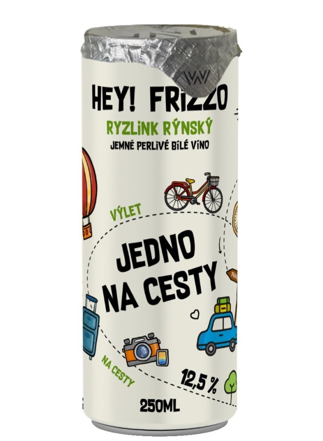 Víno Ryzlink rýnský 2023 MZV - HEY-jedno na cesty, suché frizzante 0,25 l, alk. 13% Víno Ryzlink rýnský 2023 MZV - HEY-jedno na cesty, suché frizzante 0,25 l, alk. 13% - Víno tiché Tiché Bílé