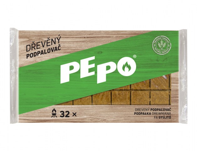 Podpalovač Pe-Po dřevěný, 32 podpalů Podpalovač Pe-Po dřevěný, 32 podpalů - Vybavení pro dům a domácnost Grily, krby, kamna a příslušenství
