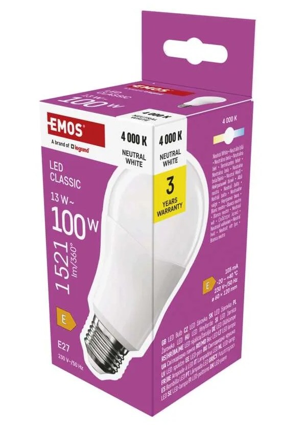 Žárovka LED ZQ5E63 LED CLS A60 13 W (100 W) 1521 lm E27 NW Žárovka LED ZQ5E63 LED CLS A60 13 W (100 W) 1521 lm E27 NW - Vybavení pro dům a domácnost Svítilny, žárovky, elektrické přísl.