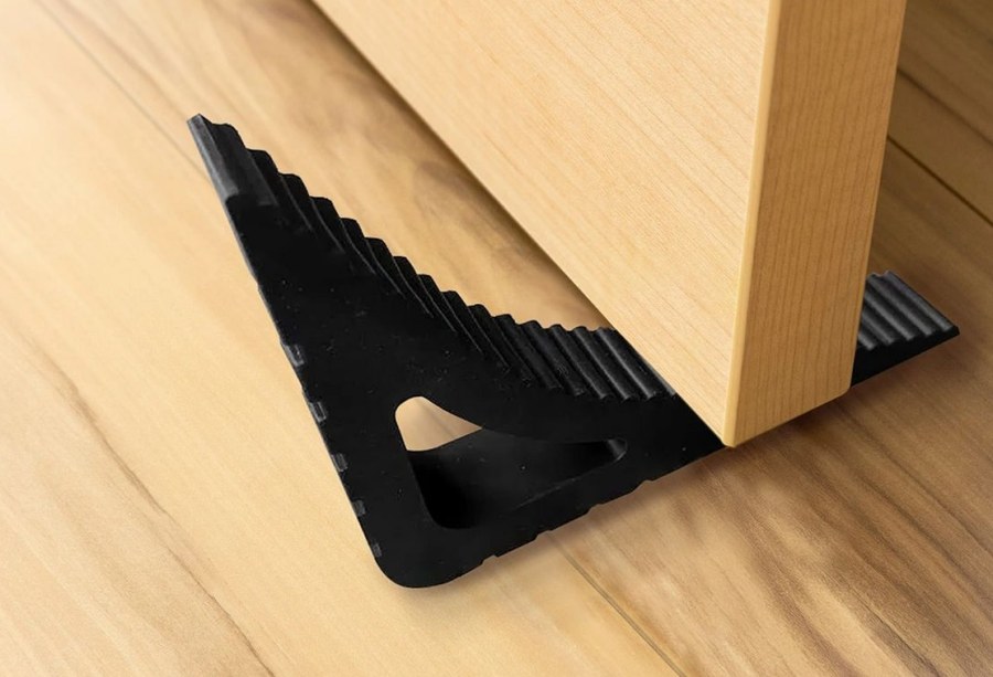 Zarážka víceúčelová dveřní a okenní DOOR STOPPER černá - Zavírače, zvedací a vázací technika Zavírače dveřní Dveřní stavěče, stopky, zarážky