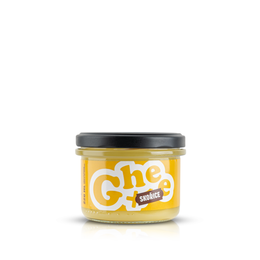 Ghee - přepuštěné máslo skořice s vanilkou 220 ml Ghee - přepuštěné máslo skořice s vanilkou 220 ml - Delikatesy, dárky Delikatesy