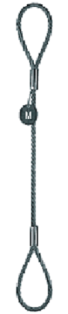 Oko-oko lanové průměr 8mm, délka 2m, zapletená oka, nosnost 603 kg Oko-oko lanové průměr 8mm, délka 2m, zapletená oka, nosnost 603 kg - Zavírače, zvedací a vázací technika Zdvihací zařízení Lana, řetězy, napínáky