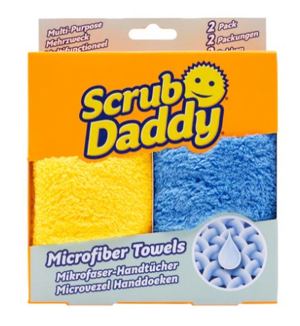 Utěrky z mikrovlákna Scrub Daddy balení 2 ks Utěrky z mikrovlákna Scrub Daddy balení 2 ks - Pomůcky ochranné a úklidové Pomůcky úklidové Hadry, utěrky, houbičky