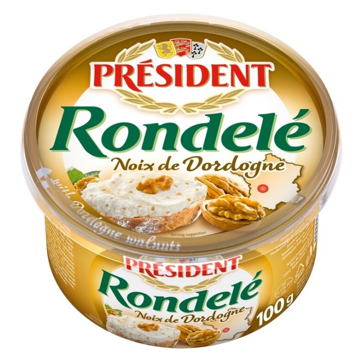 Sýr Rondelé s ořechy 100 g PRÉSIDENT (LE55889) Sýr Rondelé s ořechy 100 g PRÉSIDENT (LE55889) - Delikatesy, dárky Ostatní delikatesy