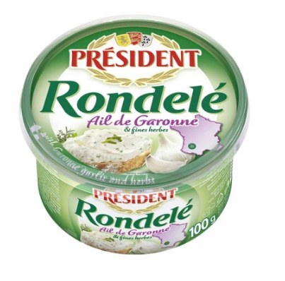 Sýr Rondelé s česnekem a bylinkami 100 g PRÉSIDENT (LE55888) - Delikatesy, dárky Ostatní delikatesy