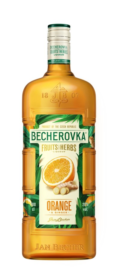 Becherovka Orange & Ginger 1 l alk. 20% - Whisky, destiláty, likéry Likér