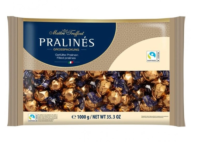 Pralinky čokoládové mléčné Cappuccino 1 kg Maitre Truffout - Delikatesy, dárky Čokolády, bonbony, sladkosti