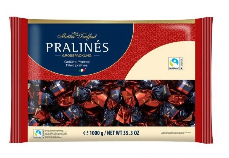 Pralinky čokoládové višně a likér 4% vol. v čokoládě 1 kg Maitre Truffout - Delikatesy, dárky Čokolády, bonbony, sladkosti