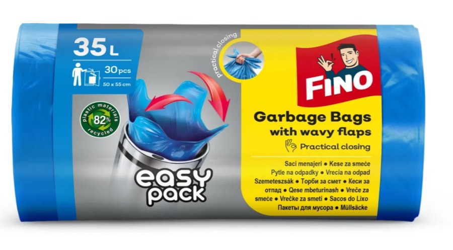 Pytle na odpadky FINO GARBAGE BAGS EASY PACK 35 l 30 ks (PYFIN93110) (PY8571026083) - Zednické nářadí, zahrada, nádoby Obaly, plachty, folie, pytle