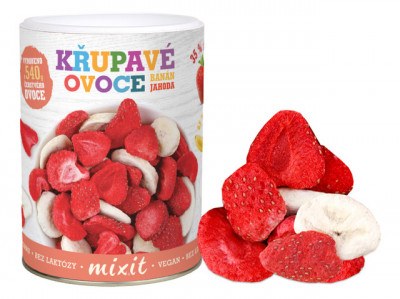Směs mrazem sušeného ovoce banán a jahoda 80 g MIXIT (křupavé ovoce) Směs mrazem sušeného ovoce banán a jahoda 80 g MIXIT (křupavé ovoce) - Delikatesy, dárky Delikatesy