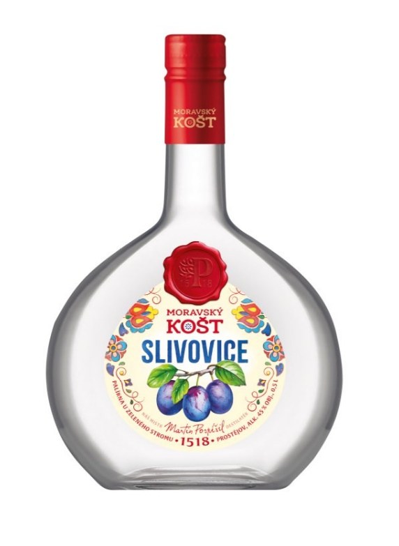 Slivovice Moravský košt 45% 0,5 l - Whisky, destiláty, likéry Pálenka