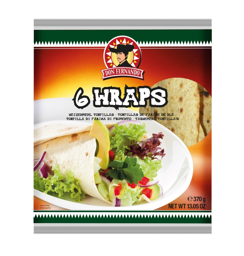 Tortilly z pšeničné mouky WRAPS 370 g Tortilly z pšeničné mouky WRAPS 370 g - Delikatesy, dárky Ostatní delikatesy