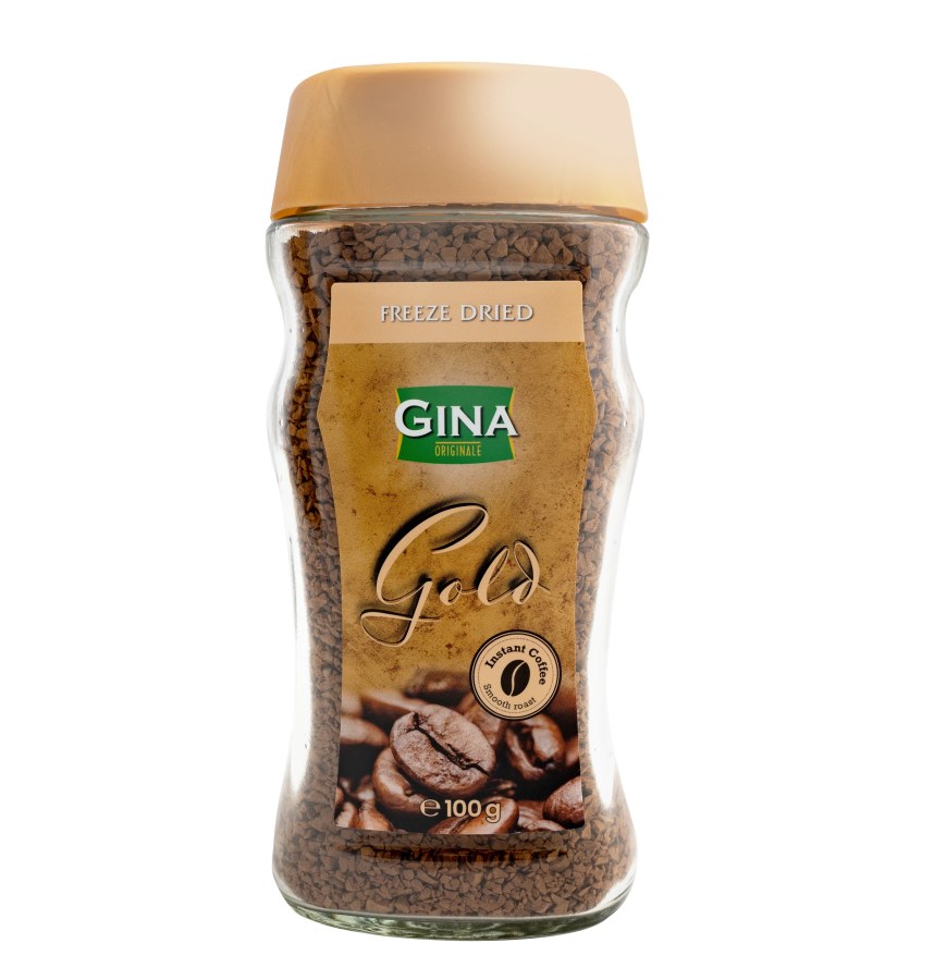 Káva instantní GINA Gold 200 g Káva instantní GINA Gold 200 g - Delikatesy, dárky Káva, čaj, nealkoholické nápoje