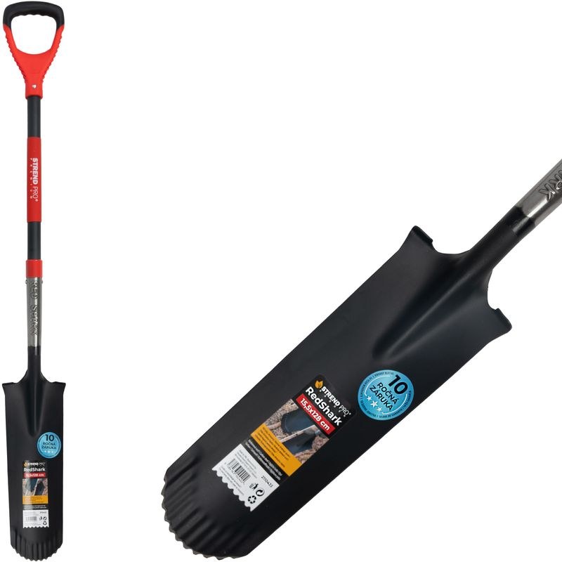 Rýč Strend Pro Premium RedShark, úzký, drenážní, se sklolaminátovou násadou D 1280 mm, záruka 10 r. Rýč Strend Pro Premium RedShark, úzký, drenážní, se sklolaminátovou násadou D 1280 mm, záruka 10 r. - Zednické nářadí, zahrada, nádoby Nářadí a pomůcky hospodářské Lopaty, rýče, krumpáče