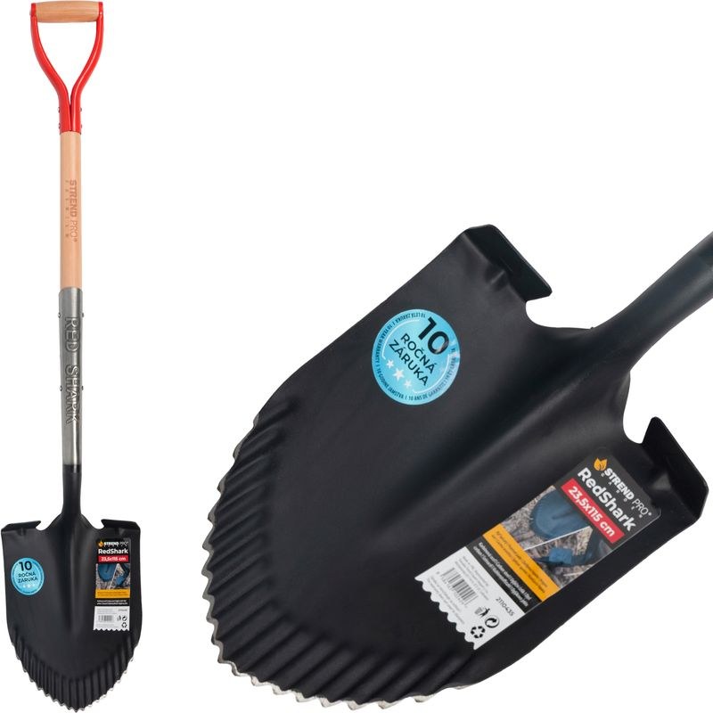 Rýč Strend Pro Premium RedShark, špičatý, s dřevěnou násadou D 1150 mm, záruka 10 r. Rýč Strend Pro Premium RedShark, špičatý, s dřevěnou násadou D 1150 mm, záruka 10 r. - Zednické nářadí, zahrada, nádoby Nářadí a pomůcky hospodářské Lopaty, rýče, krumpáče