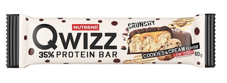 Tyčinka proteinová Qwizz Bar cookies & cream 60 g - Delikatesy, dárky Delikatesy