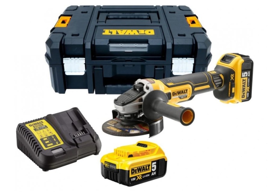 Bruska úhlová bezuhlíková 125 mm 18V 2xLi-ion 5,0Ah DeWALT - Nářadí ruční a elektrické, měřidla Nářadí elektrické Brusky elektrické, přísl.