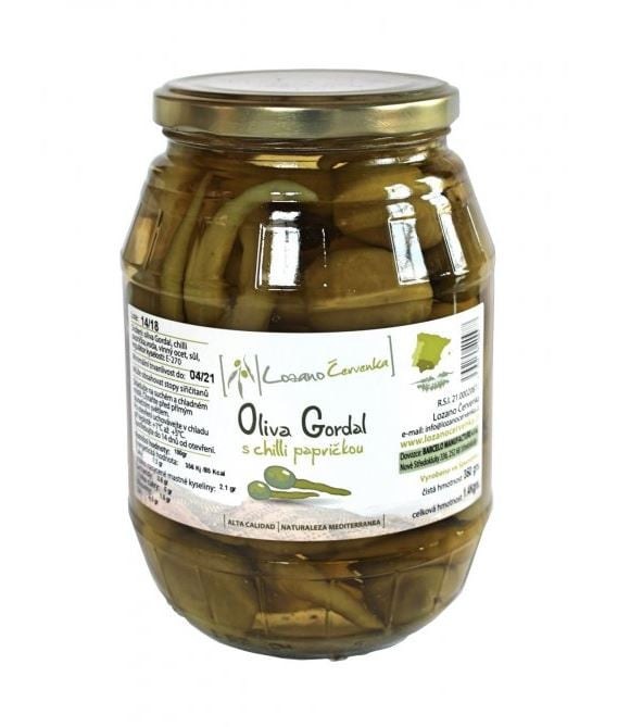 Olivy Gordal s chilli 350 g - Delikatesy, dárky Delikatesy