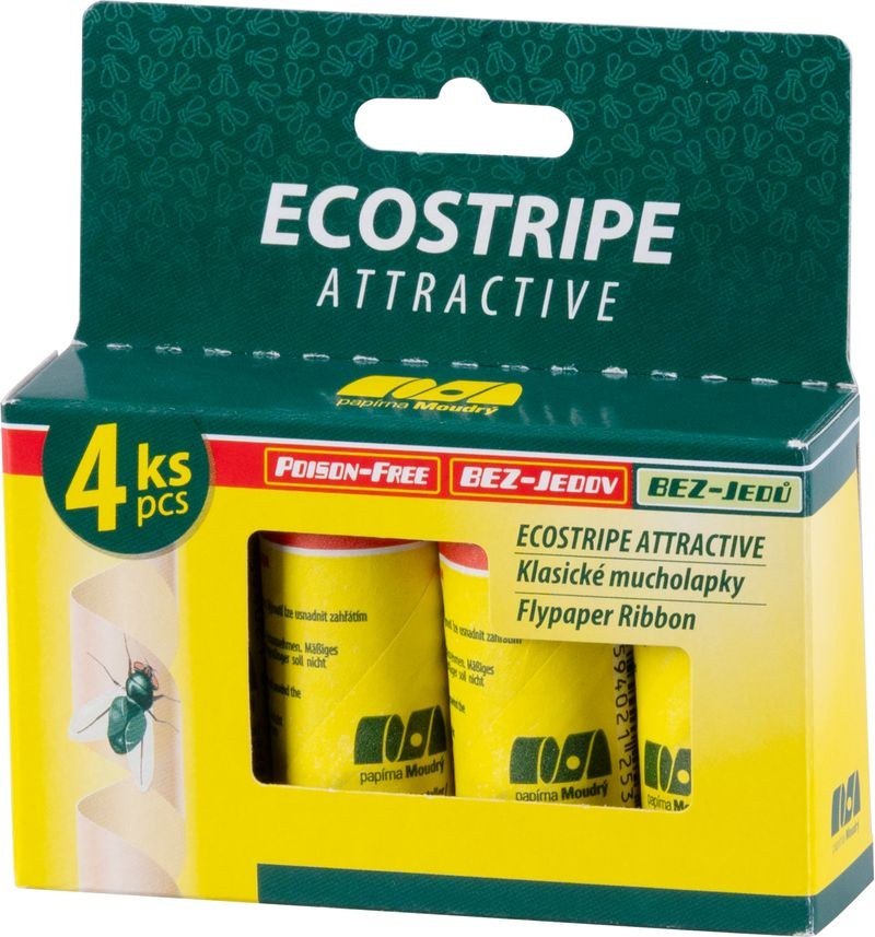 Mucholapka Ecostripe, balení 4 ks Mucholapka Ecostripe, balení 4 ks - Vybavení pro dům a domácnost