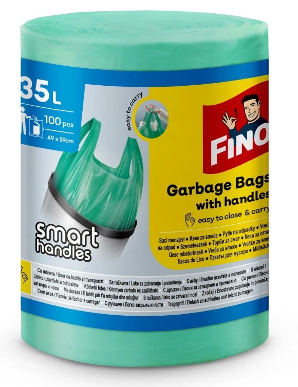 Pytle na odpadky FINO C&C HDPE color, ucha 35 l, 100 ks (PY8571034836) Pytle na odpadky FINO C&C HDPE color, ucha 35 l, 100 ks (PY8571034836) - Zednické nářadí, zahrada, nádoby Obaly, plachty, folie, pytle