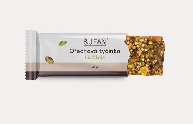 Tyčinka ořechová pistáciová 33 g ŠUFAN - Delikatesy, dárky Čokolády, bonbony, sladkosti