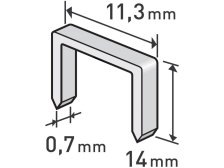 Spony 14 mm 11,3 x 0,52 x 0,70 mm, balení 1000 ks, EXTOL PREMIUM