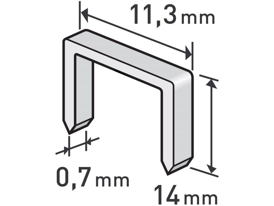 Spony 14 mm 11,3 x 0,52 x 0,70 mm, balení 1000 ks, EXTOL PREMIUM Spony 14 mm 11,3 x 0,52 x 0,70 mm, balení 1000 ks, EXTOL PREMIUM - Zednické nářadí, zahrada, nádoby Páskovače, sponkovače a přísl.