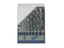 Sada vrtáků 10-dílná 1,00-10,00x1,0mm ČSN221121RNHSS Pasivované