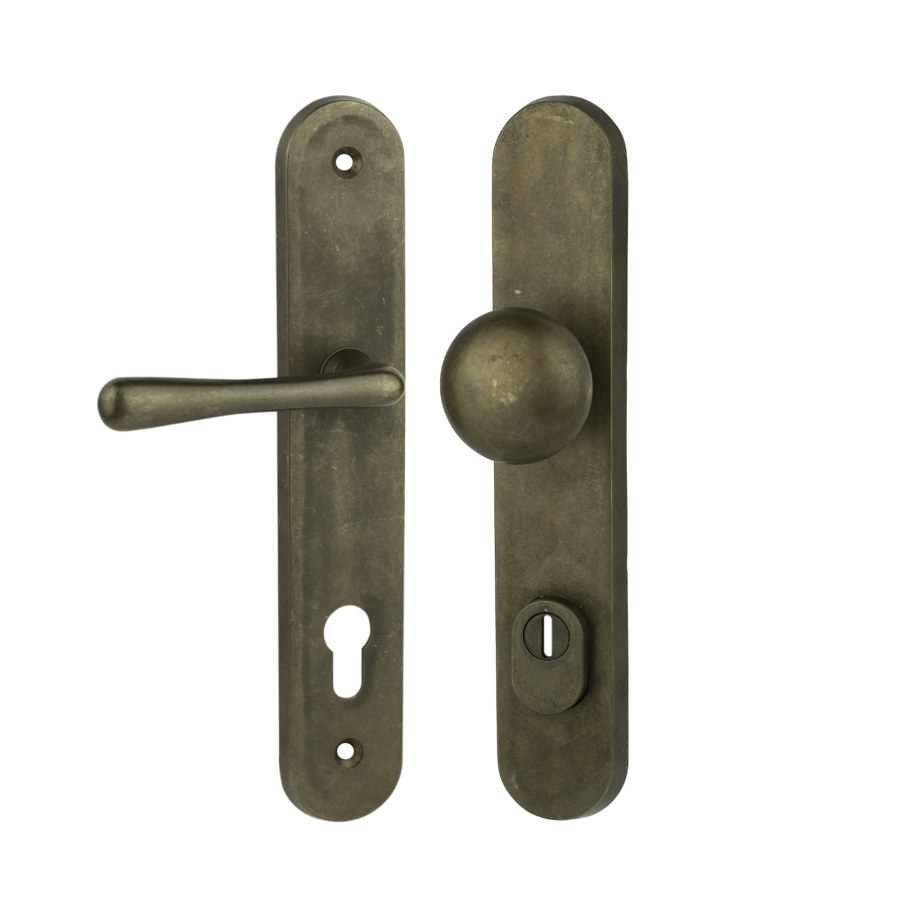 Kování ochranné ELEGANT klika/knoflík 90 mm vložka LEVÉ staromosaz OV Kování ochranné ELEGANT klika/knoflík 90 mm vložka LEVÉ staromosaz OV - Kliky, okenní a dveřní kování, panty Kování dveřní Kování dveřní bezpečnostní, ochranné