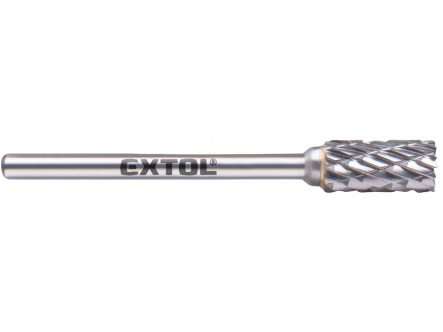 Fréza karbidová, válcová s čelním ozubením, 6 x 13 mm, stopka 3 mm, sek střední (double-cut) - Vložky,zámky,klíče,frézky Frézy, frézky