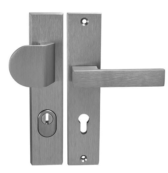 Kování bezpečnostní AXA-OMEGA 2 PLUS klika/madlo 92 mm vložka inox elox F6 Kování bezpečnostní AXA-OMEGA 2 PLUS klika/madlo 92 mm vložka inox elox F6 - Kliky, okenní a dveřní kování, panty Kování dveřní Kování dveřní bezpečnostní, ochranné