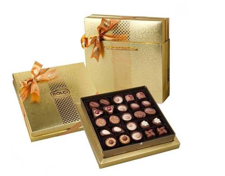 Pralinky z belgické čokolády Diamond Gold 215 g BOLCI - Delikatesy, dárky Čokolády, bonbony, sladkosti