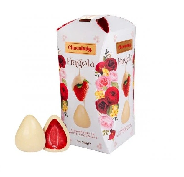 Jahody lyofilizované v bílé čokoládě Fragola 120 g CHOCOLADY Jahody lyofilizované v bílé čokoládě Fragola 120 g CHOCOLADY - Delikatesy, dárky Čokolády, bonbony, sladkosti