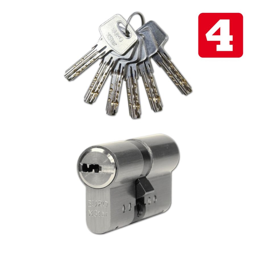 Vložka bezpečnostní EURO XSTAR EXR.45/45. nikl BT4 Vložka bezpečnostní EURO XSTAR EXR.45/45. nikl BT4 - Vložky,zámky,klíče,frézky Vložky cylindrické Vložky bezpečnostní