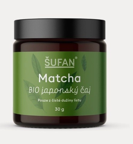 Čaj Matcha bio 30 g ŠUFAN Čaj Matcha bio 30 g ŠUFAN - Delikatesy, dárky Káva, čaj, nealkoholické nápoje