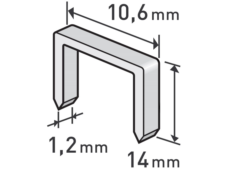 Spony 14 mm 10,6 x 0,52 x 1,2 mm 1000 ks/sd Spony 14 mm 10,6 x 0,52 x 1,2 mm 1000 ks/sd - Zednické nářadí, zahrada, nádoby Páskovače, sponkovače a přísl.