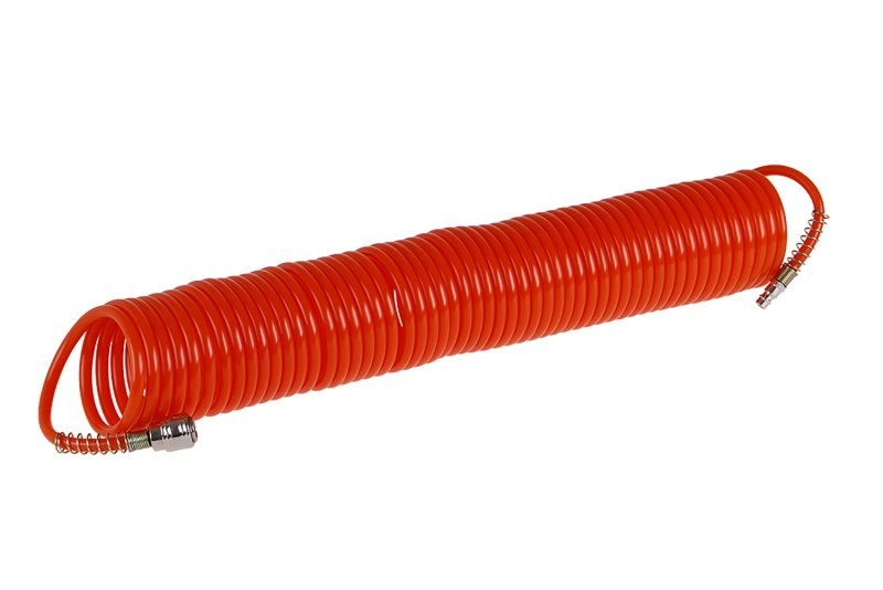 Hadice vzduchová spirálová s rychlospojkami 15 m 8 atm - Zednické nářadí, zahrada, nádoby Hadice Hadice sací, tlakové a spirálové