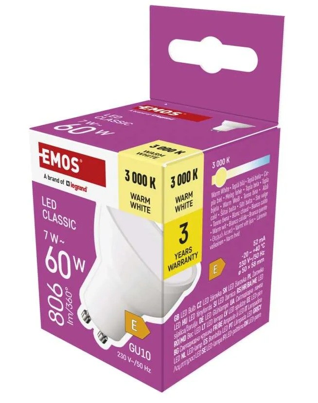 Žárovka LED ZQ8E42 CLS MR16 7 W (60 W) 806 lm GU10 WW Žárovka LED ZQ8E42 CLS MR16 7 W (60 W) 806 lm GU10 WW - Vybavení pro dům a domácnost Svítilny, žárovky, elektrické přísl.