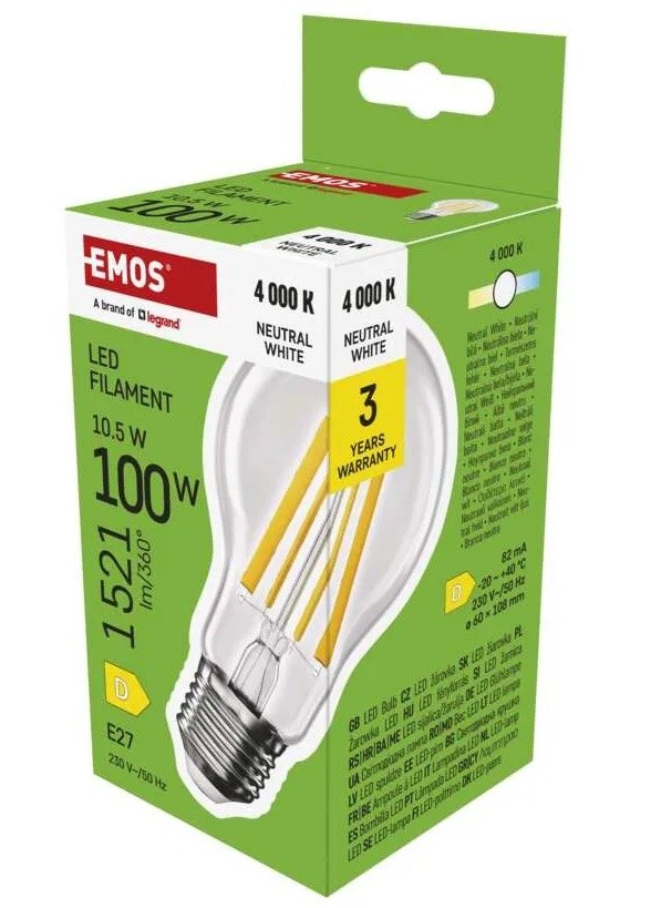 Žárovka LED ZF5D63 FLM A60 10,5 W (100 W) 1521 lm E27 NW