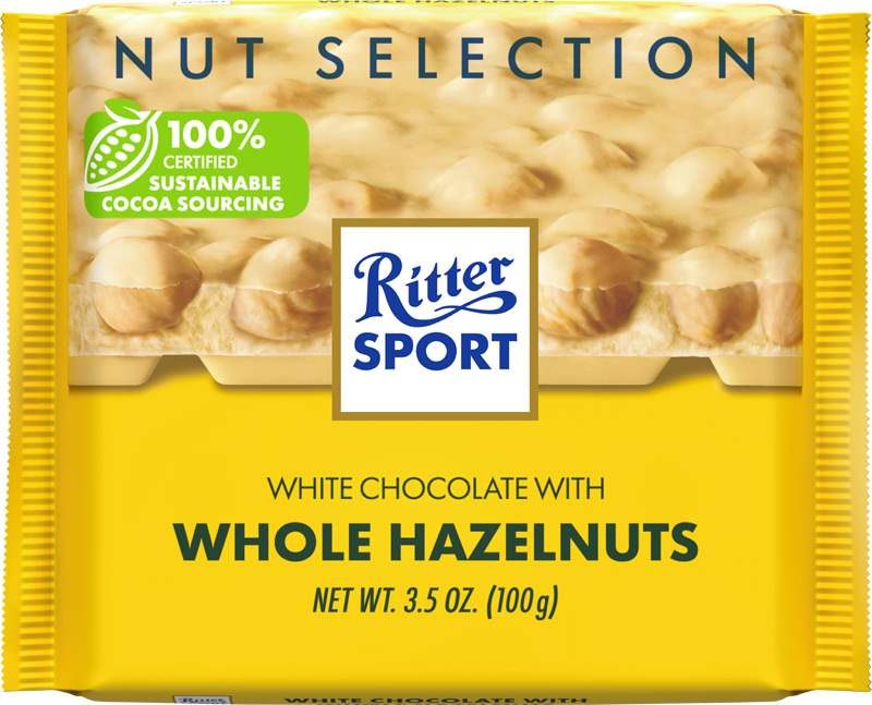 Čokoláda bílá lískovými ořechy Ritter 100 g Čokoláda bílá lískovými ořechy Ritter 100 g - Delikatesy, dárky Čokolády, bonbony, sladkosti