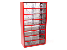 Organizér zásuvkový TOKOZ 12 - 8 M, 4 L, červený (MA6754CV)