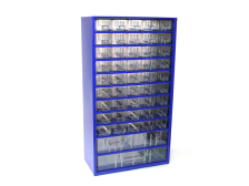 Organizér zásuvkový TOKOZ 12 - 45 S, 2 M, 1 L, modrý (MA6744MO)