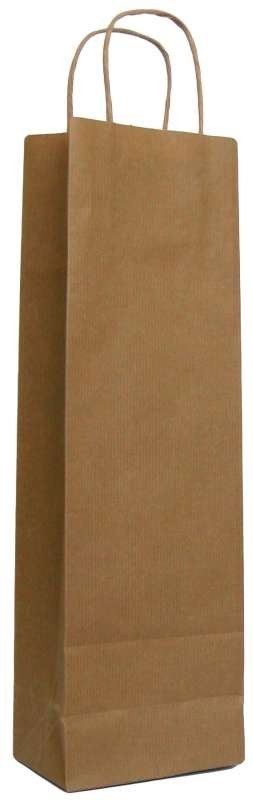 Taška papírová hnědá LONGER - Obaly na víno, příslušenství